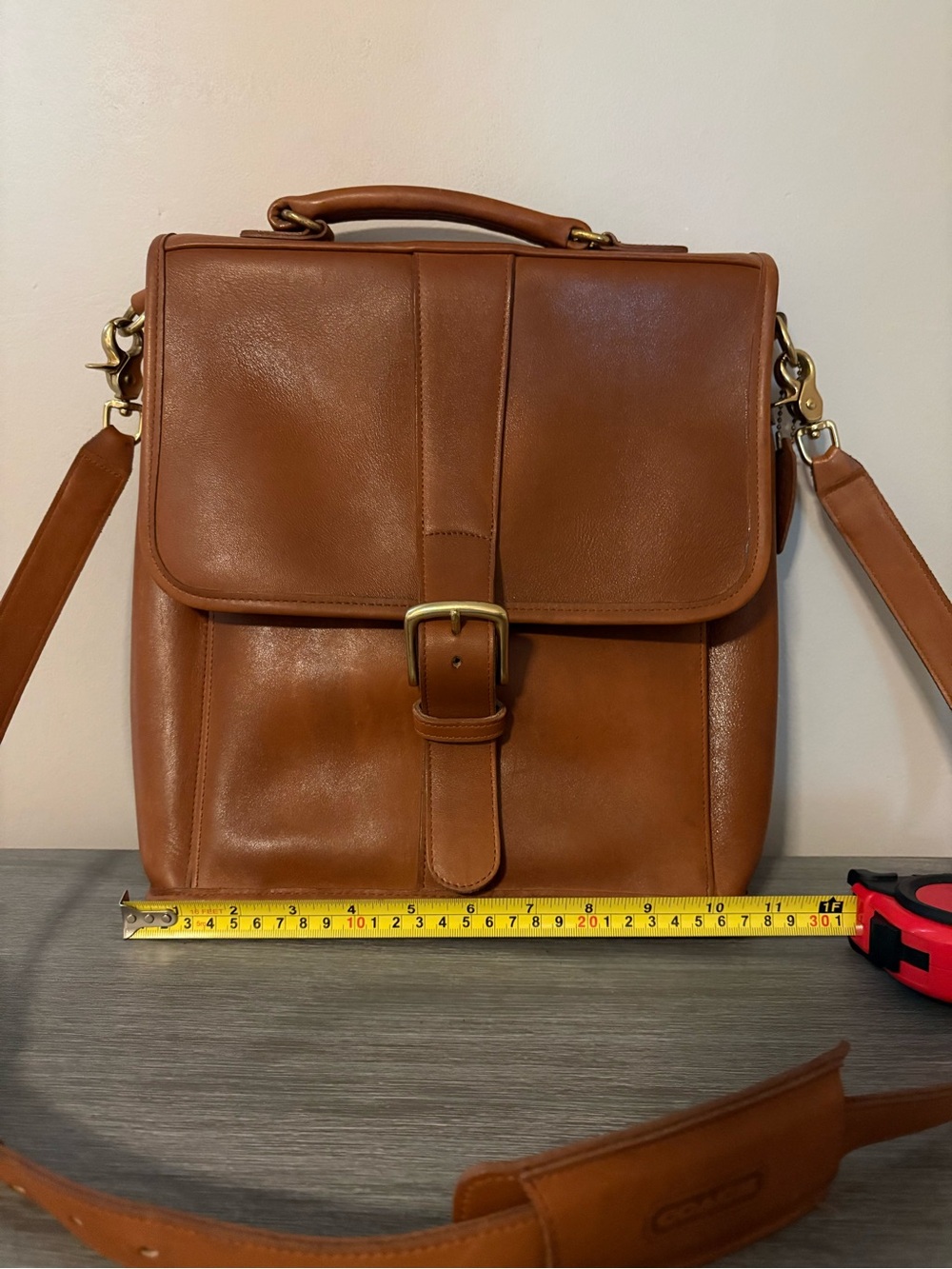 Coach Vintage Leather Emerson Laptop Bag with Brass Hardware - Picture 8 of 14